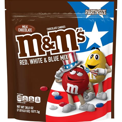 red white blue mms